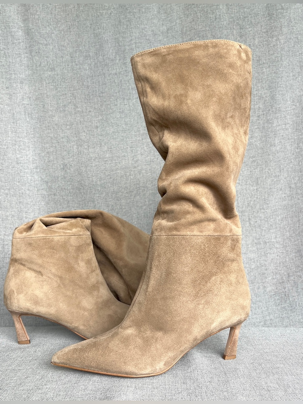Steve Madden Lavan Genuine Suede boots dark beige size 8